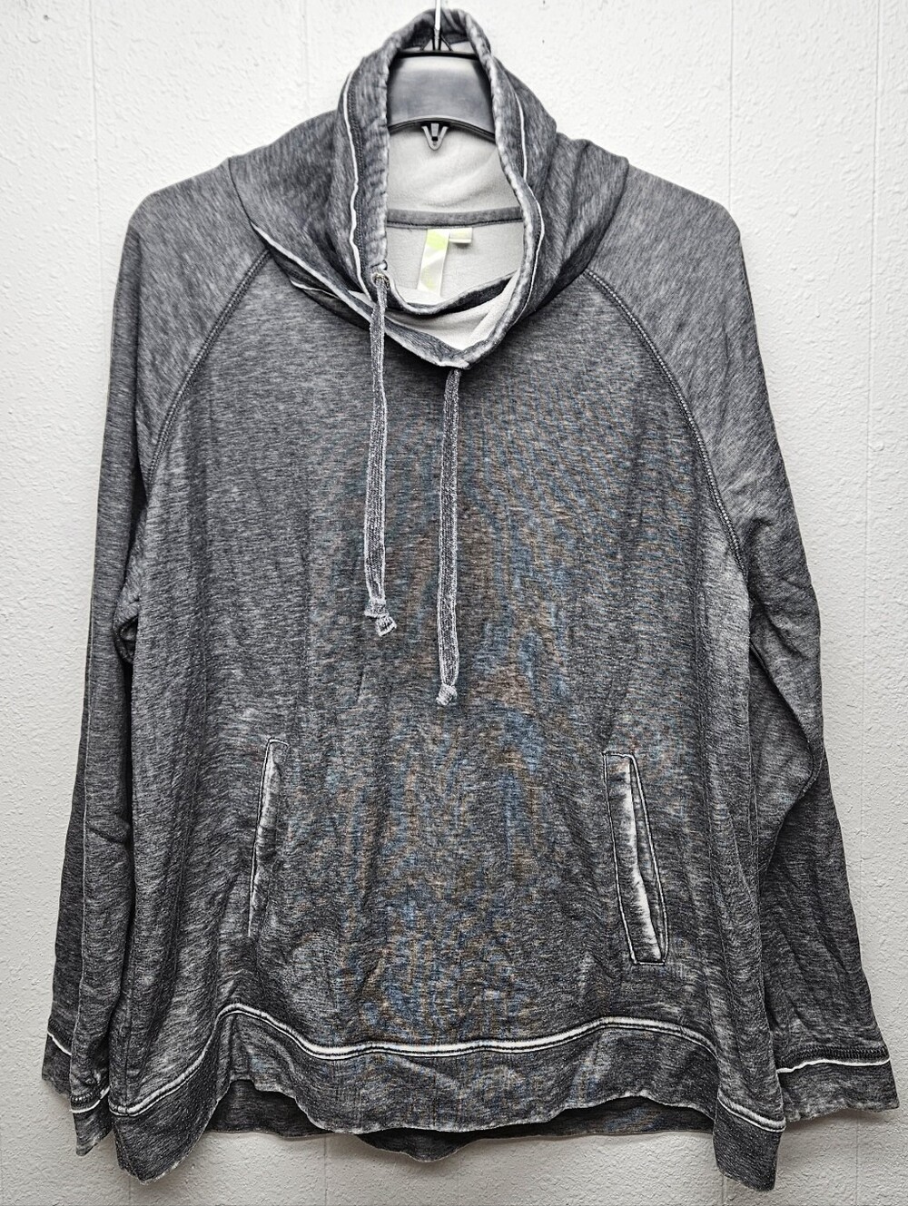 Green Tea Athletic Cowl Neck Sweatshirt Pullover Womens XXL Plus Size Curvy
